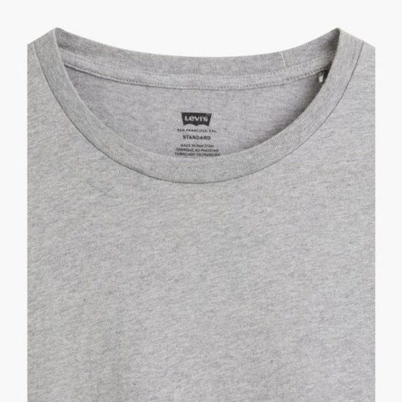 NWT MEN'S LEVI'S T Shirt XL Heather Grey Gray Classic Fit Short Sleeve Cotton - Picture 3 of 6